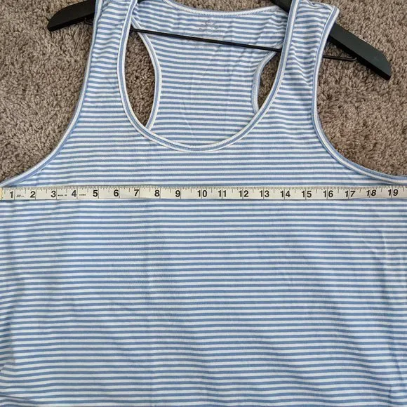Primary Grown-ups Lounge Tank in vintage blue stripe - Picture 3 of 4